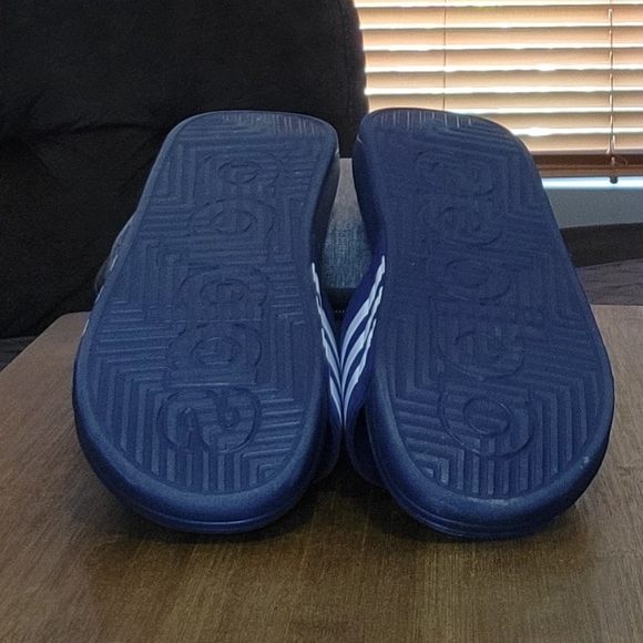 Adidas Adissage  Slides Men's 11 Navy Blue - Worn only once - Picture 2 of 5